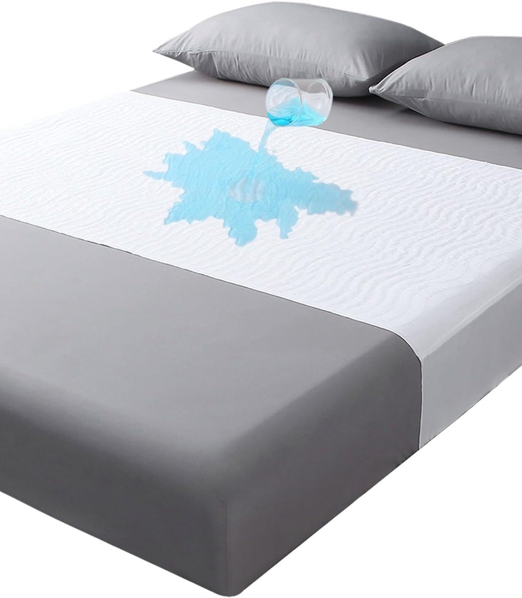 SnelShoppen - Waterdichte Pads 85x135 cm met Zijvleugels, Hoogabsorberend, Herbruikbaar, Ademend, Comfortabel, Huidvriendelijk, Perfect voor Baby's, W