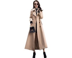 ebossy Trenchcoat met dubbele rij knopen voor dames, slank model