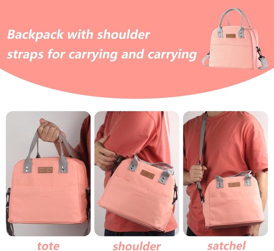 Isolatie Lunchtas - houden warm en vers - ruime capaciteit - waterdicht van Merkloos — afbeelding 4