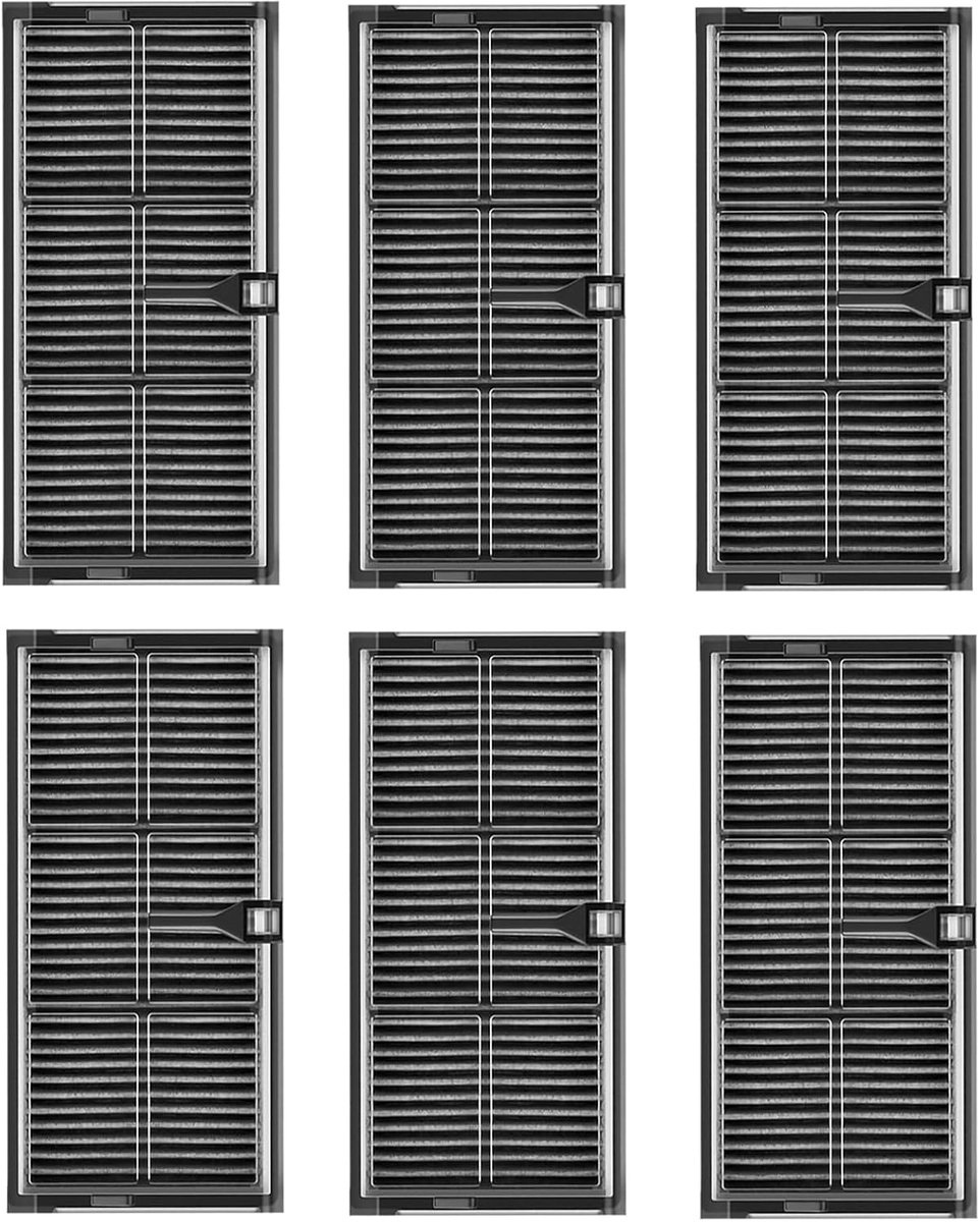 6 stuks filter voor Dreame X40 Ultra/X40 Ultra Complete/X40 Master/L10s Pro Ultra Heat/L40 Ultra/X30 Ultra/X30 Pro Plus/X30 Pro Ultra | Herbruikbaar | Premium filter accessoires vervangstukken