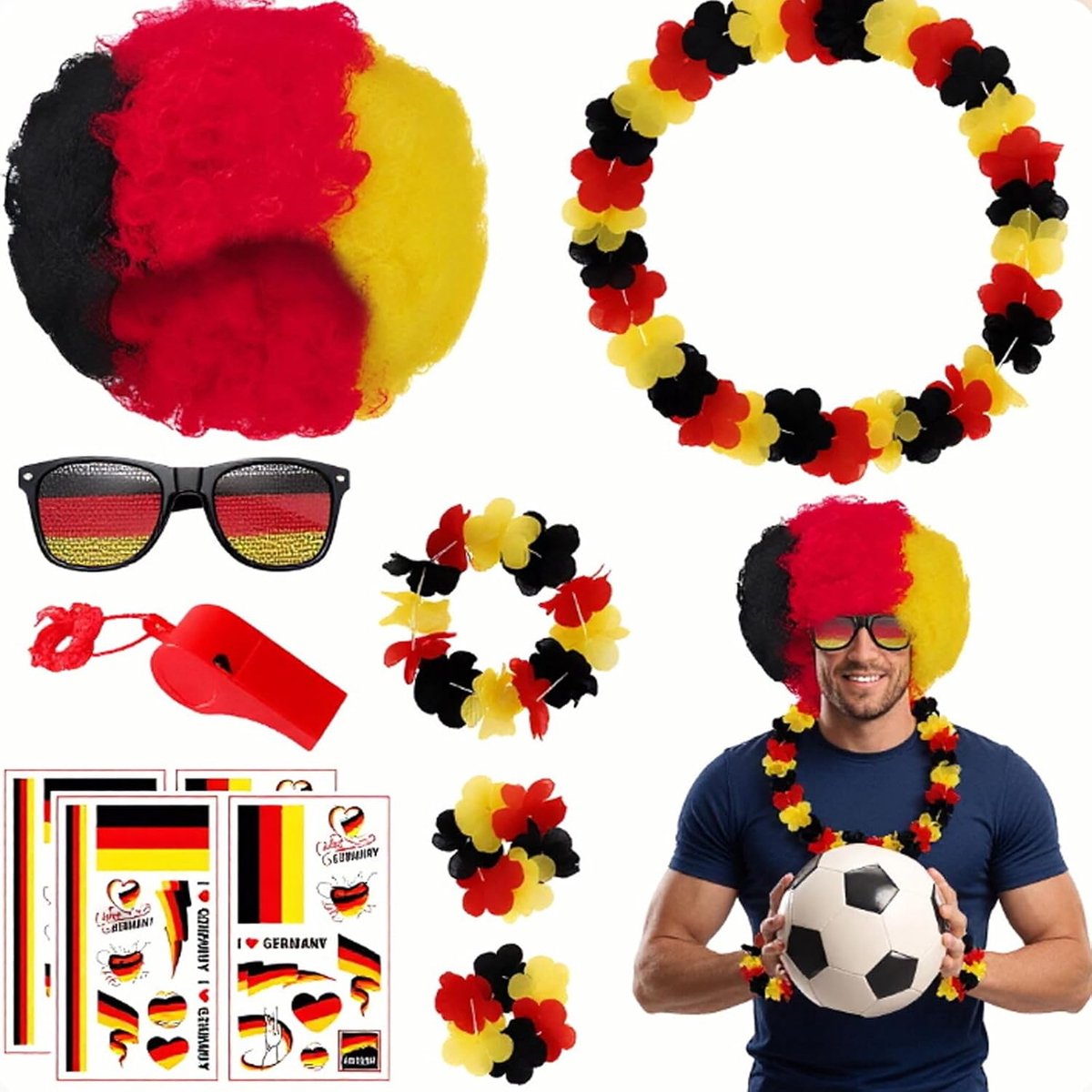 Duitsland, voetbal Wk 2026, fanpakket, EM-decoratie, Duitsland, 9