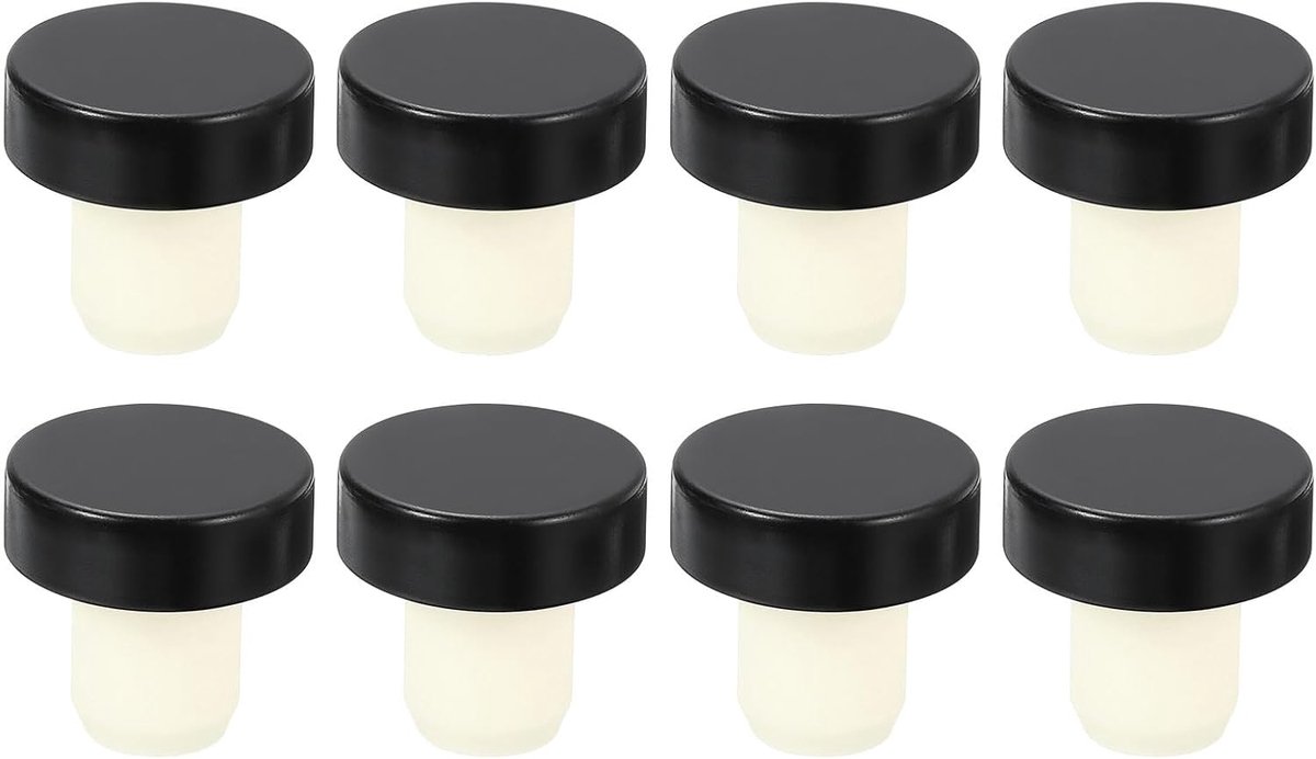 8 stuks T-stopjes, kurkstop, 1,6 cm, herbruikbaar voor wijnflessen