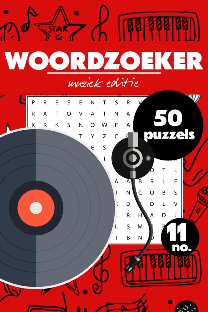 Woordzoeker muziek editie - 50 puzzels - leuk voor jong en oud - stimuleert creatief denken - ShopVlot