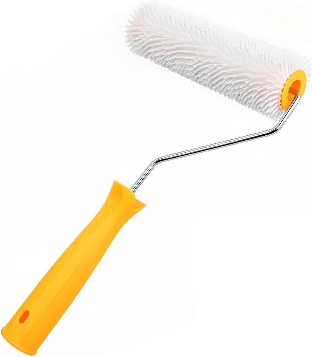 spiked roller, compensatiemassa, 23 cm, ontluchtingsrol, stekellengte 15 mm, spijkerrol, spiked roller voor het ontluchten van vloercoatings, 9 inch