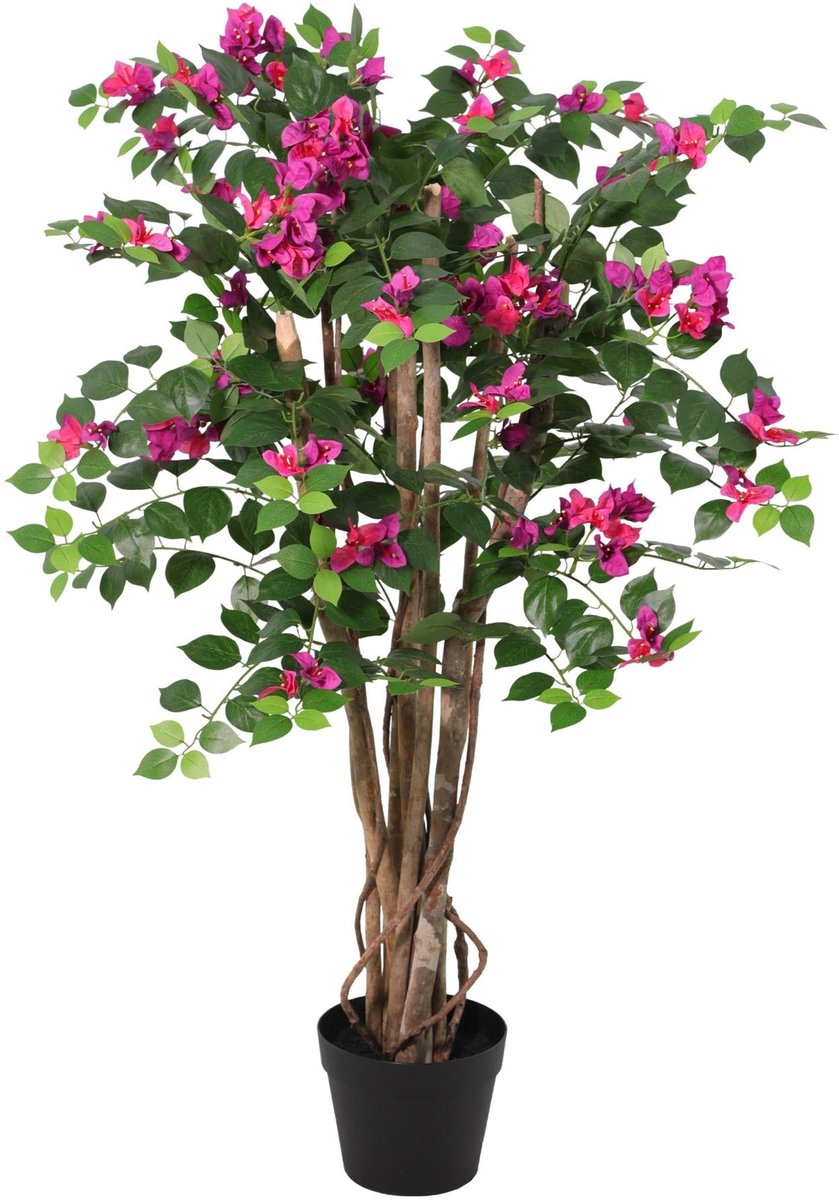 Trendyplants - Kunst Bougainville - Bougainvillea - Kunstplant - Hoogte 120cm - Potmaat Ø16cm