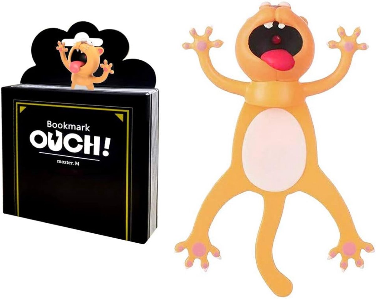 3D cartoon dierenbladwijzer, boekenlegger in de vorm van een dier