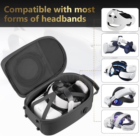Draagtas voor Meta Quest 3 en Oculus VR Headset en Accessoires — afbeelding 2