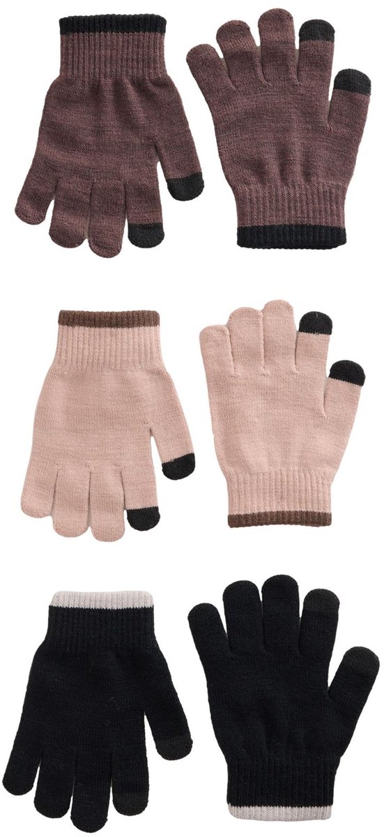 Next - Jongens - 3 Paar magische handschoenen - Bruin