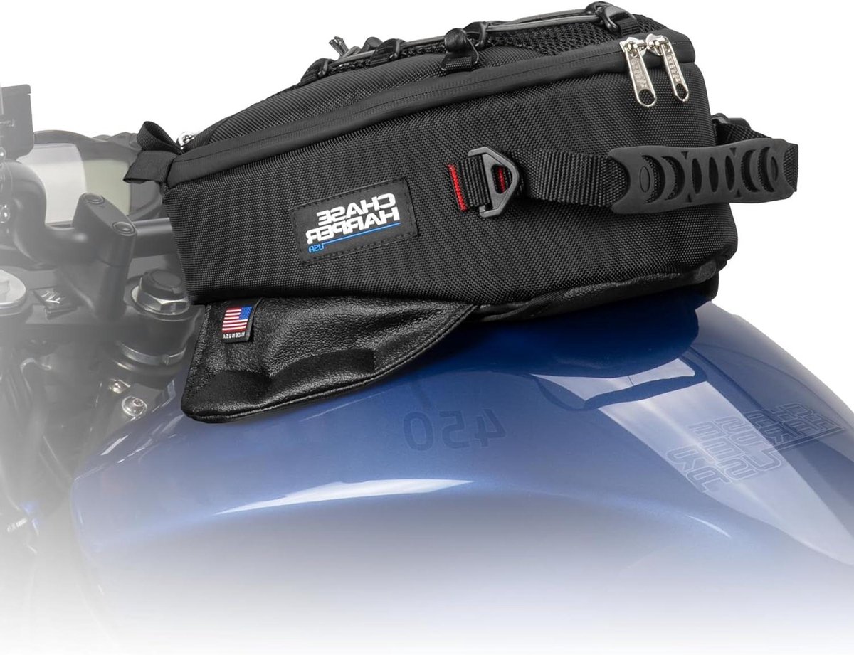 Magnetische Tanktas - Motor tas - Motorritten - Universele pasvorm - 6.8 liter - Zwart