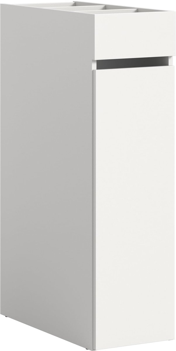 SnelShoppen - Badkamer Apothekerskast Wit met Planken 29x101x60 cm - Compacte Opbergkast voor Badkamer, Keuken en Toilet - Ruimtebesparend Design