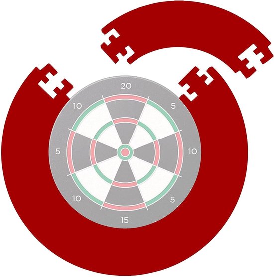 Dartbord Surround - Wandbeschermer Achterbord - Bescherming Muren - Universele Pasvorm - 709 Inch Dikte - Rood — afbeelding 5