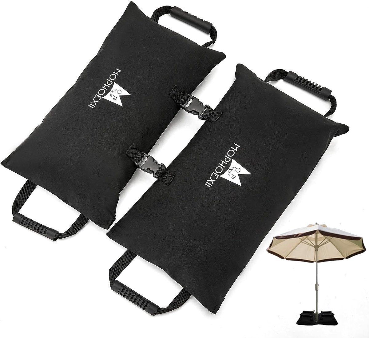 SnelShoppen - Umbrella Base Weight 2pcs - 50lbs Zandzakken voor Zware Ondersteuning - Vulbare Gewichten voor Tuinmeubels en Cantilever Parasolstandaar