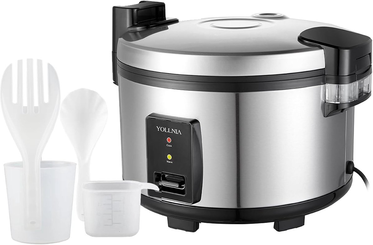 Rijstkoker 20 liter - Automatisch koken - Sensor voor driedimensionale opwarming - Ideaal voor 35-50 personen - ShopVlot