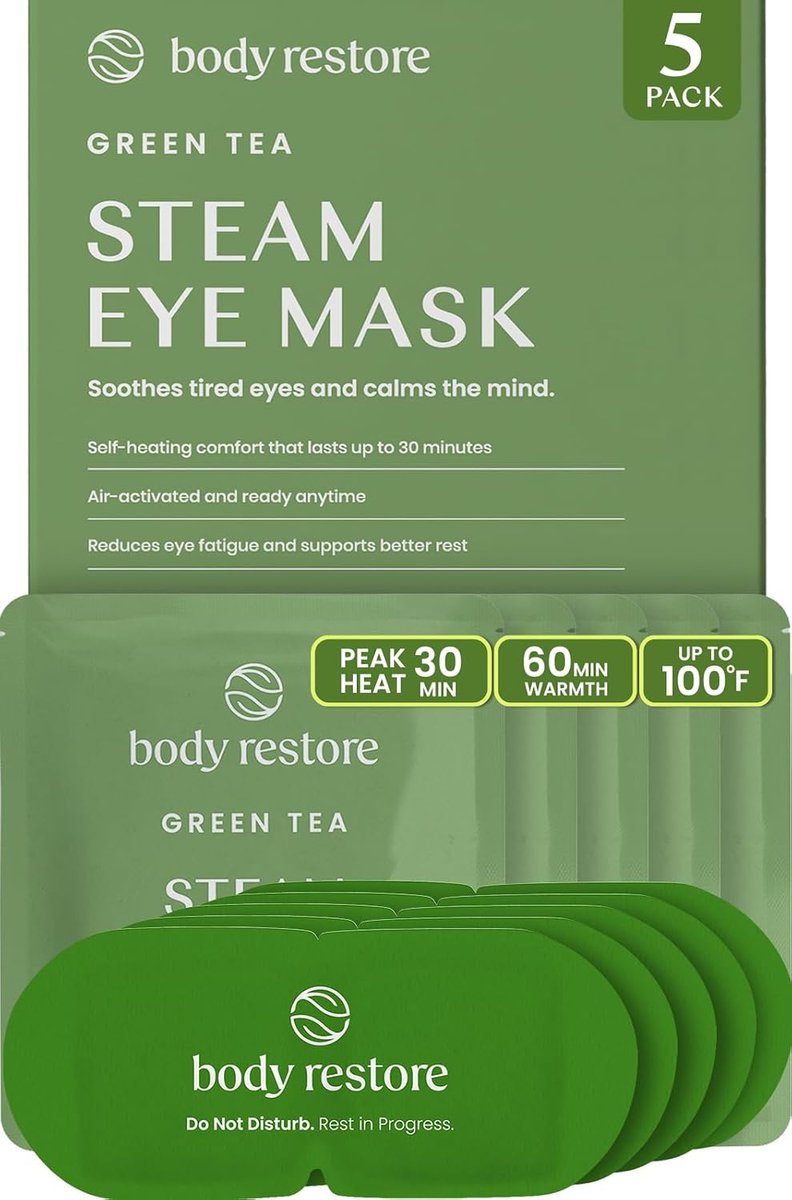 SnelShoppen - Body Restore Stoom Oogmasker 5 Pack - Zelfverwarmende Warmtecompressen voor Ogen, Ontspanning Cadeaus voor Dames en Heren, Wegwerp Verwa