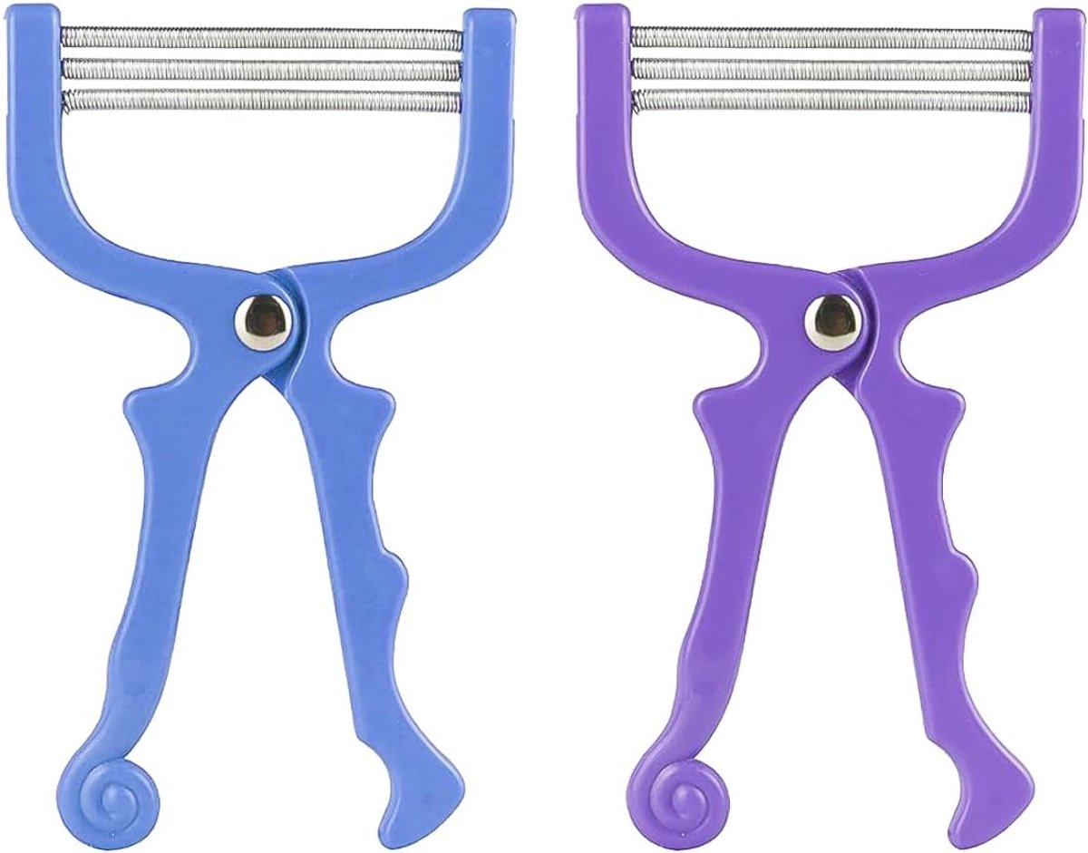 SnelShoppen - 2pcs Draagbare Gezichtsbeharing Verwijderaar met Draad, Schoonheids Epilator Tool, Handmatige Draadverwijderaar voor Gezichtshaar, Roest
