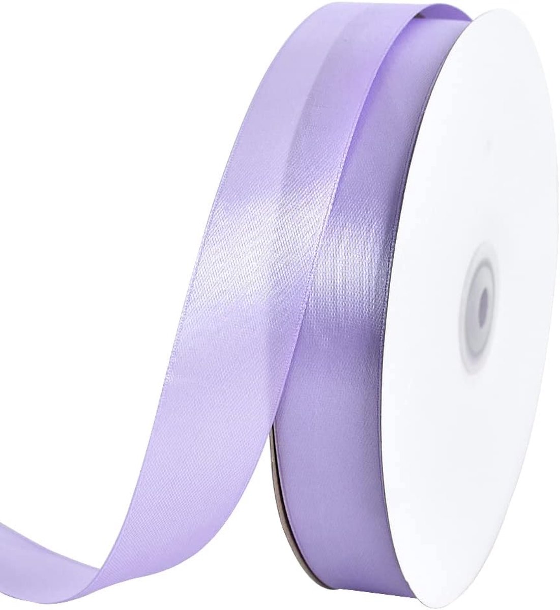 1 inch x 100 yds lichtpaars satijnen lint, dun effen kleur satijnen lint voor cadeauverpakking, ambachten, haarstrikken maken, bruiloft feestdecoratie, uitnodigingskaarten, bloemen boeketten, Kerstmis