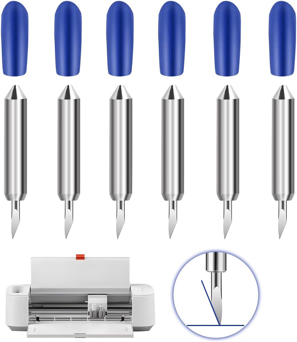 Snijmessen voor Cricut Joy snijplottermessen, reservemesjes voor nauwkeurig snijden op vinyl, papier en andere materialen, niet compatibel met Cricut Joy Extra (60 graden)
