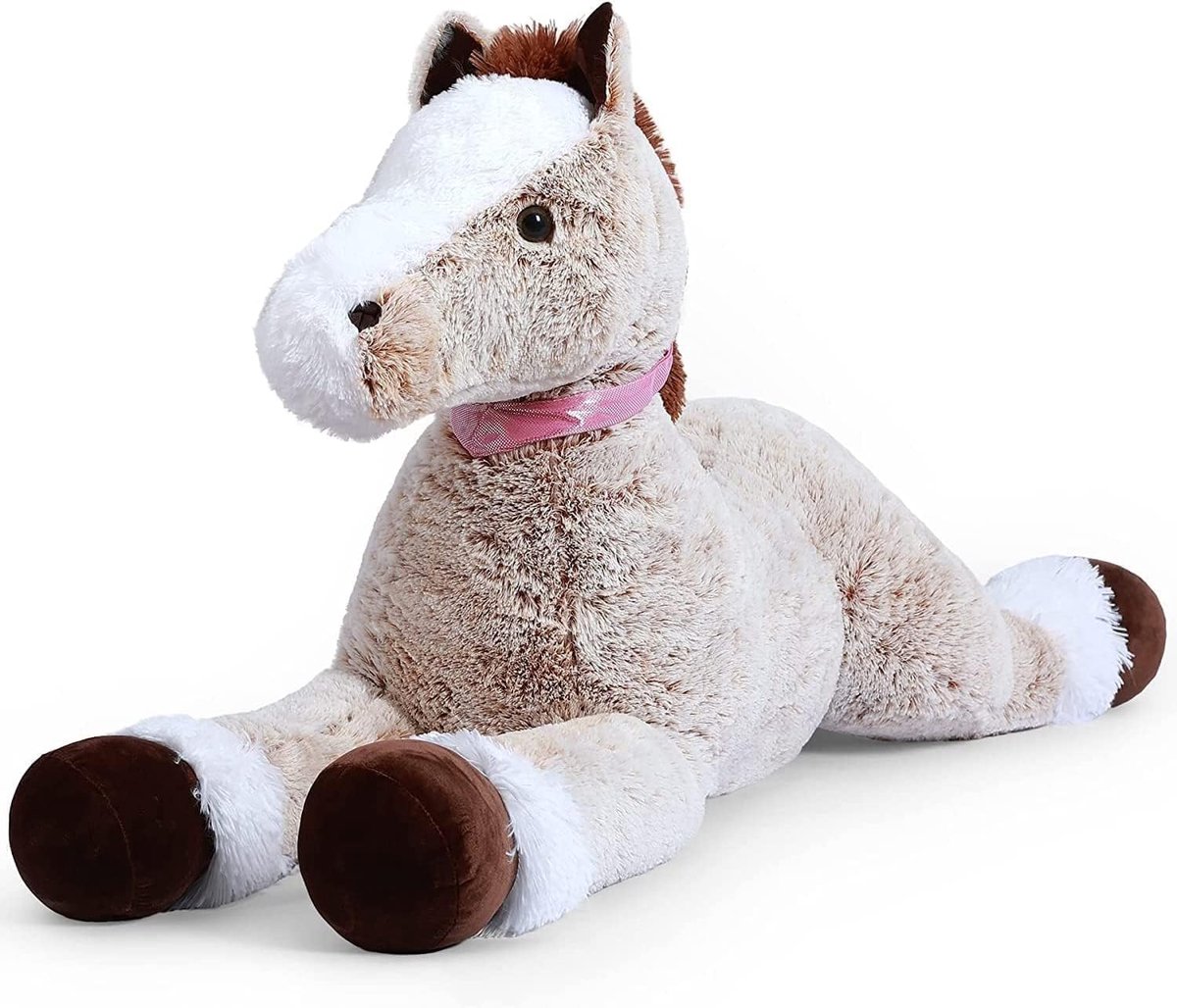 Pluche Paard Grote Pluche Dier Paard Speelgoed Pluche Speelgoed(Bruin,90cm)