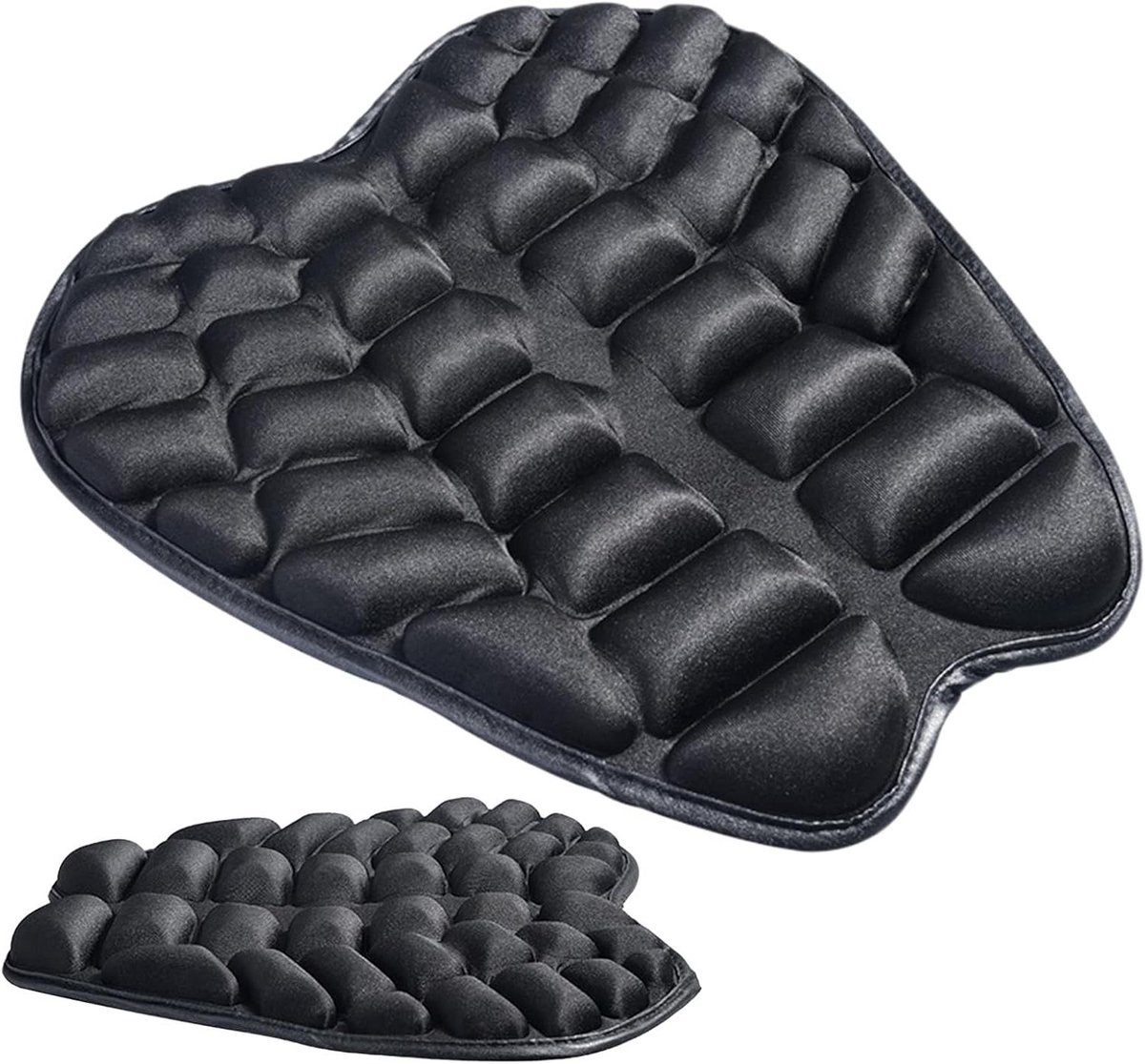 Motorfiets Zadelkussen - Schokabsorberend Kussen - Comfortabel Rijden - Effectieve Drukverdeling - 42 x 40 x 3.5 cm - Zwart