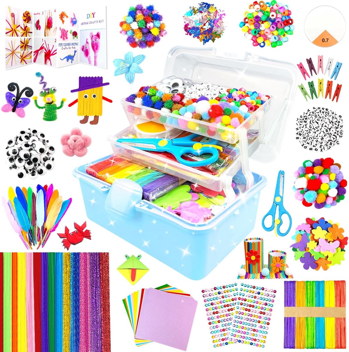 Kunst- en knutselbenodigdheden voor kinderen, knutselset voor