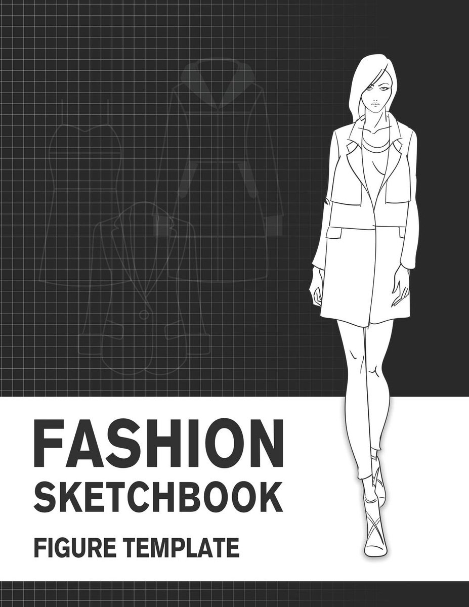 Sketchbook Figure Template: Easily Sketch Your Fashion Design with 200+ Large Figure Template and Record Your Ideas with the Blank Graph Paper