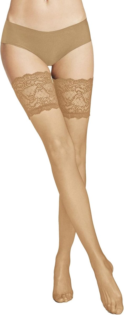 zelfdragende kousen van 20 denier dames lingerie BELLE EPOQUE - buitengewone elasticiteit en veerkracht van het materiaal - jarretelkousen, sexy kousen