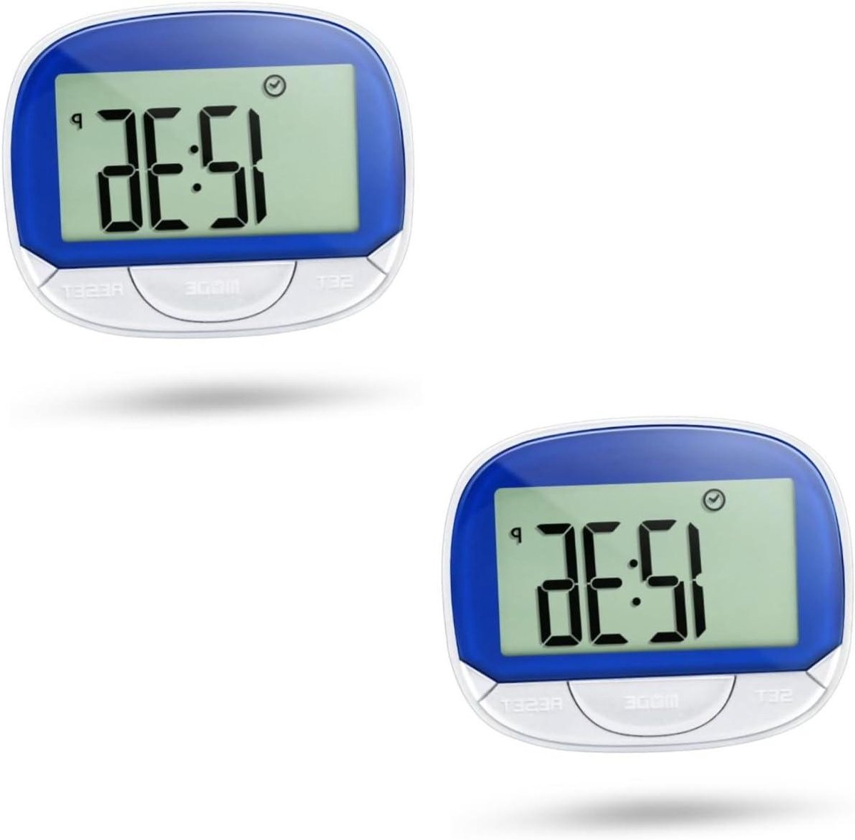 Stappenteller Set - Wandelmeter Clip - Fitness Doelen - 3D Sensor Techniek - 2 Sets - Willekeurig