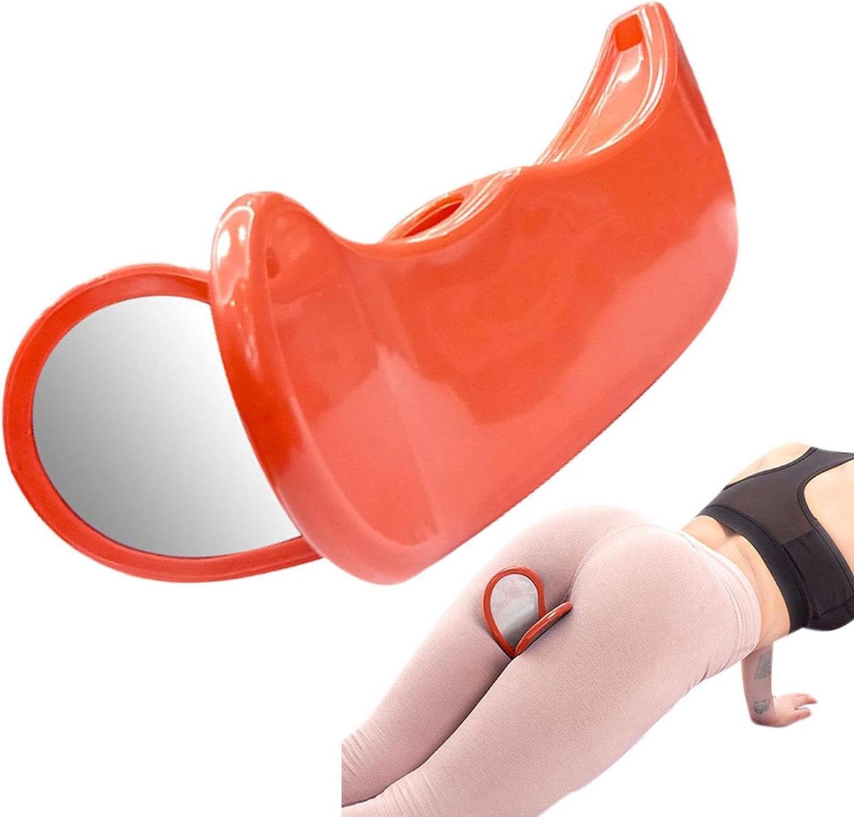 Bekkenbodemtrainer - Heup trainer - Spierversterking - Ergonomisch ontwerp - 25 x 15 x 9.5 cm - Oranje
