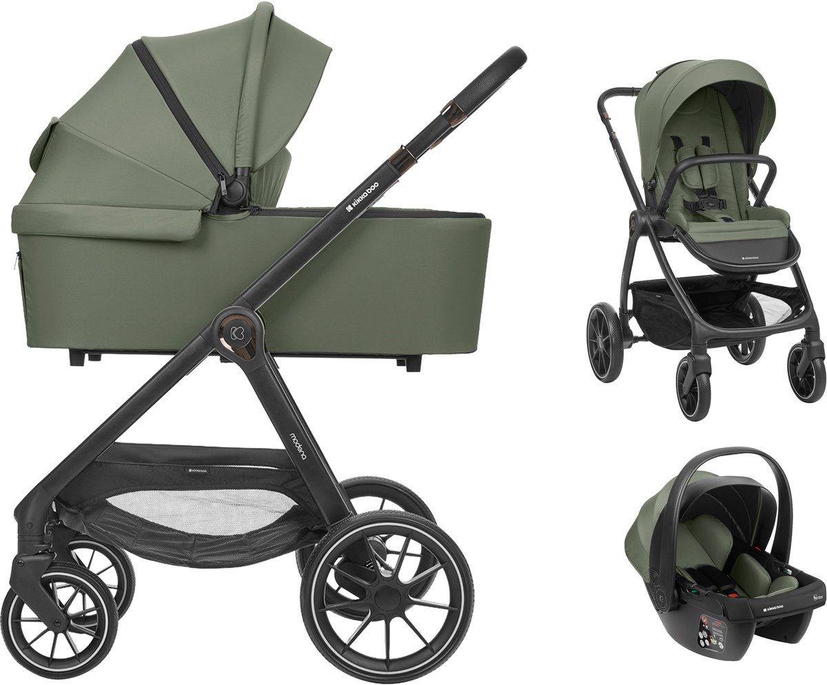 Kikkaboo Modena 3-in-1 Kinderwagen - Legergroen