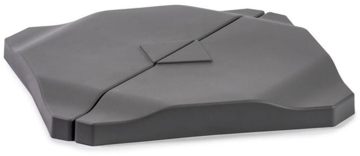 Bellatio Design Parasolvoet tegel - vulbaar tot 20 kg - 12L - antraciet - kunststof - parasols tot 200 cm
