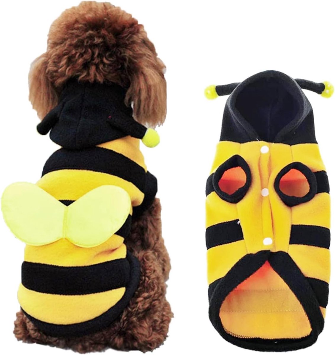 Hond Kat Bumble Bee Outfits Halloween Kostuum Jumpsuit Fancy Dress Huisdier Kleding Kleine Bijen-L