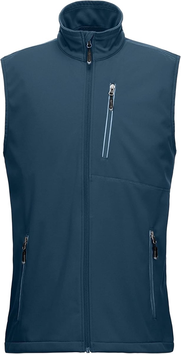 33,000ft Lichtgewicht softshell vest voor heren, waterdicht winddicht loopvest, ademend vest, gilet mouwloos jack voor fietsen, hardlopen, wandelen, golf, werk