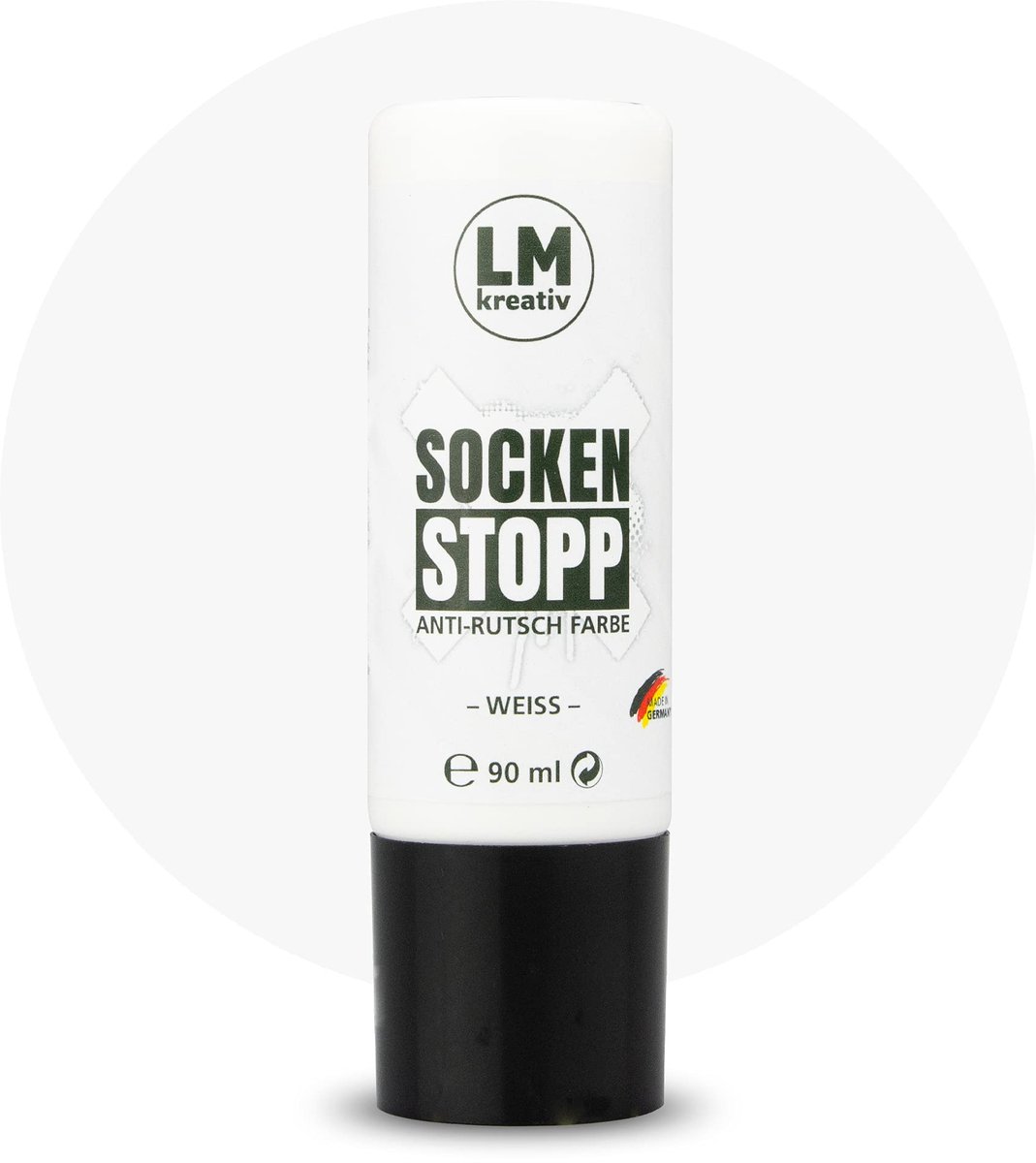 LM-Kreativ Sock Stop Colour textielverf - antislip verf voor sokken en tapijten - wit - 90 ml