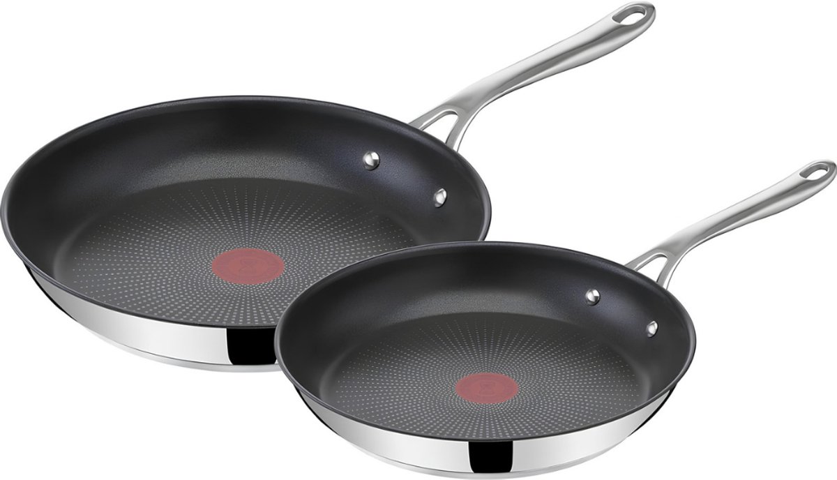 Lìon® Pannenset - Pannenset 2 Delig - Geschikt Voor Alle Warmtebronnen - Zwart en Zilver - 49cm x 29cm x 6cm