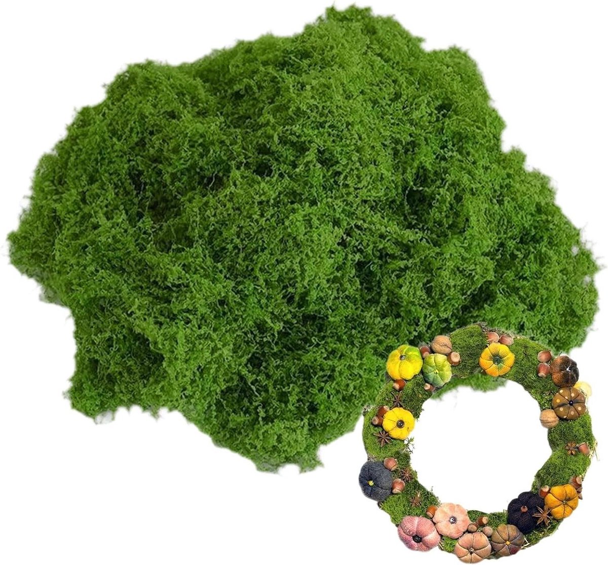 Kunstmos - Decoratief mos - Knutselprojecten - Groot dekkingsgebied - 100 gram - Donkergroen