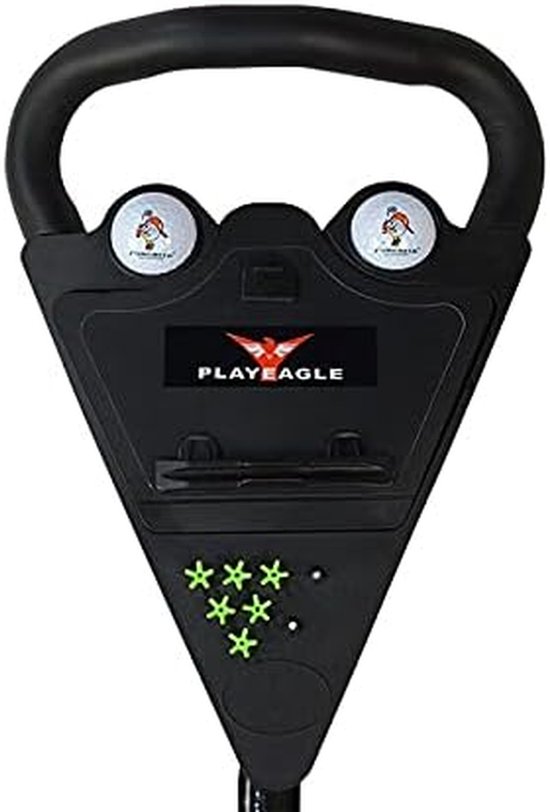 Golftrolley 3 Wielen - Golfkar Trekkar - Golfen Gemakkelijk Maken - Lichtgewicht Opvouwbaar Frame - Compact Opvouwbaar - Zwart — afbeelding 2