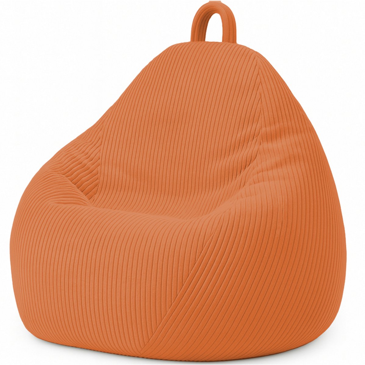 Bananair - Peervorm zitzak - ribfluweel - Afneembare hoes - Volwassenen & Kinderen - Terracotta - 120 x 100 cm
