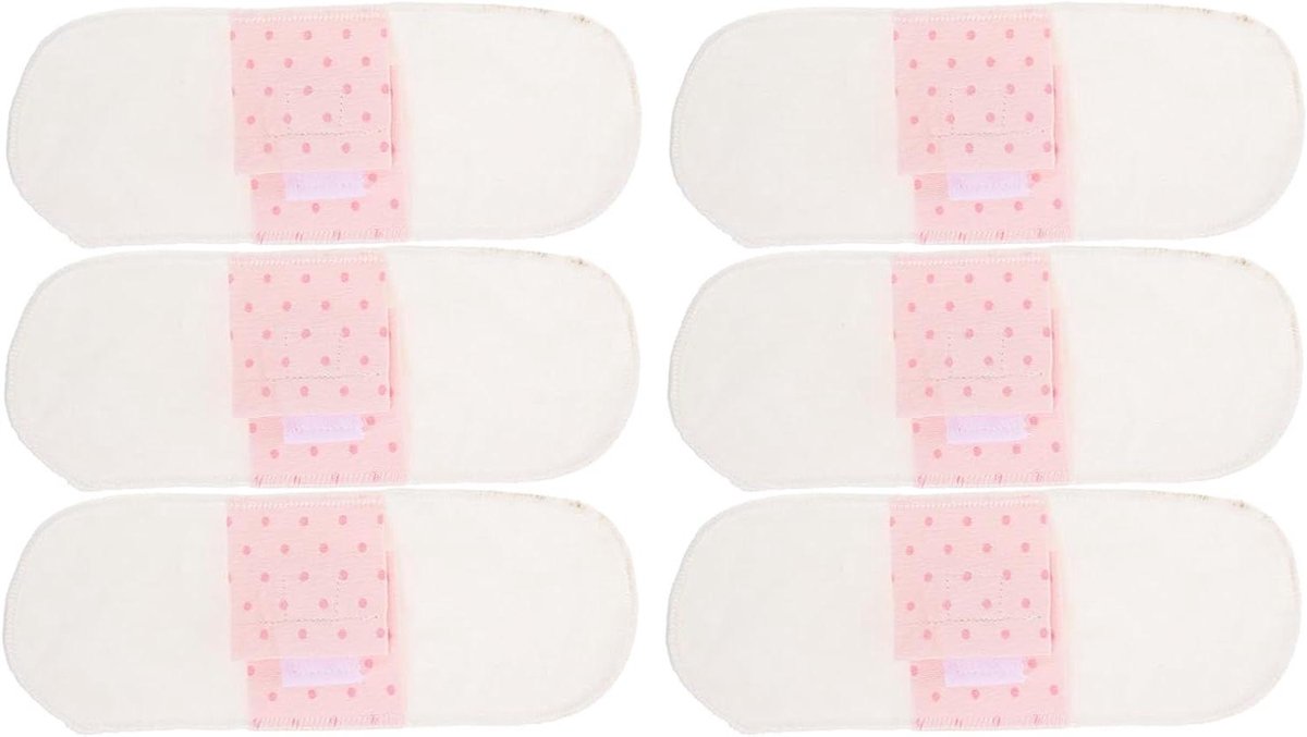Herbruikbare maandverbanden - Wasbare pads - Persoonlijke verzorging - Zachte katoenen stof - 6 stuks - Multicolor