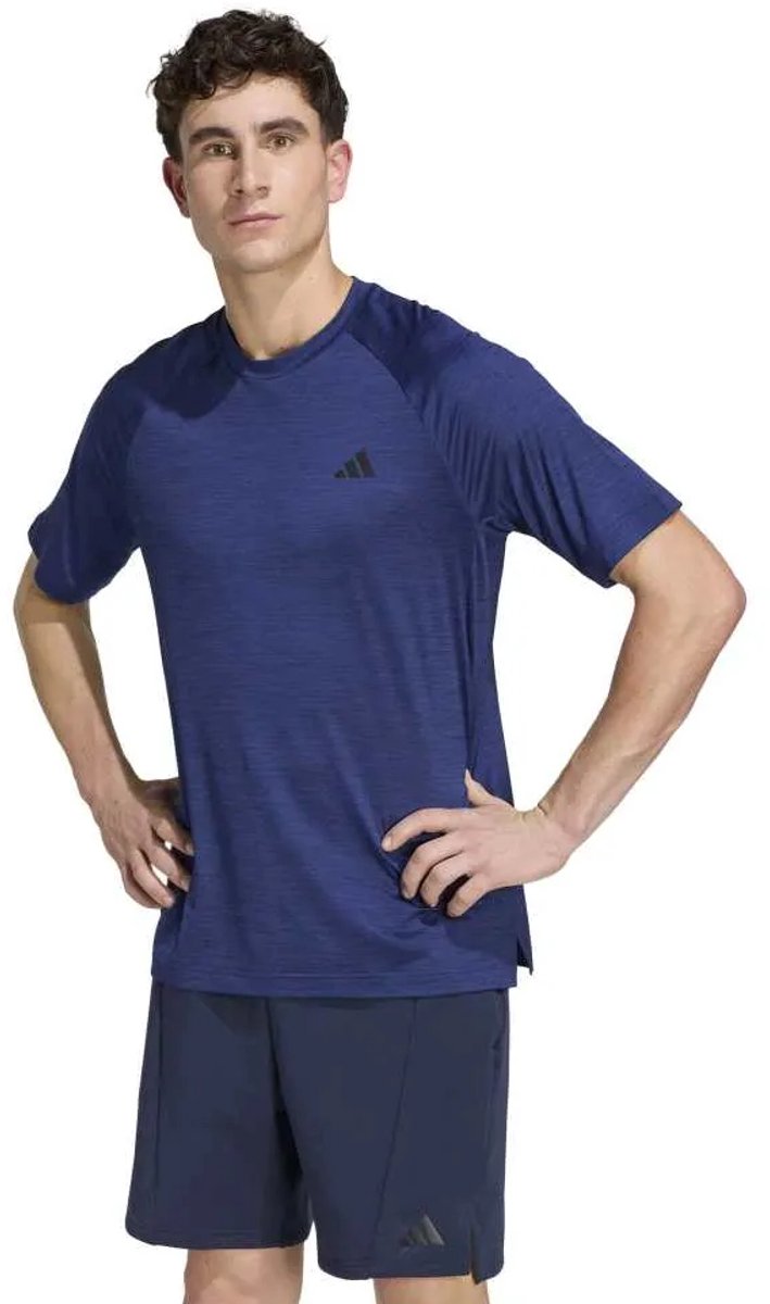 Adidas Tech Essentials Workout T-shirt Met Korte Mouwen Regular Man Blauw