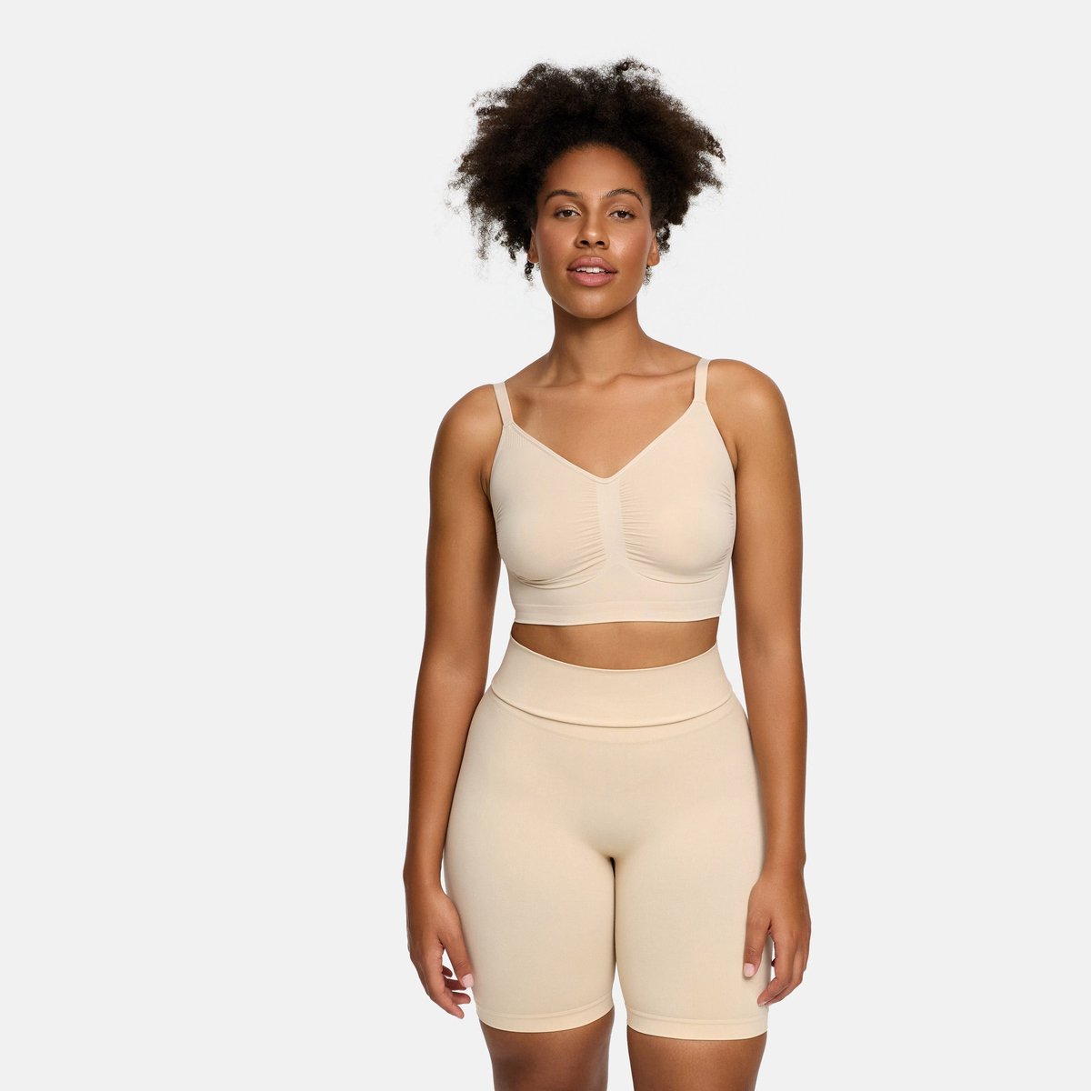 cfab - Comfort Bralette - Zand - 4XL - BH Zonder Beugel Voorgevormd - Ondergoed - Naadlos