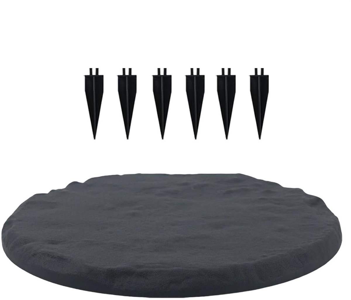 Decoratieve Tuinstenen - Sierstenen Pad - Tuinpad Aanleggen - Anti-slip Ontwerp - Circa 39 cm - Grijs