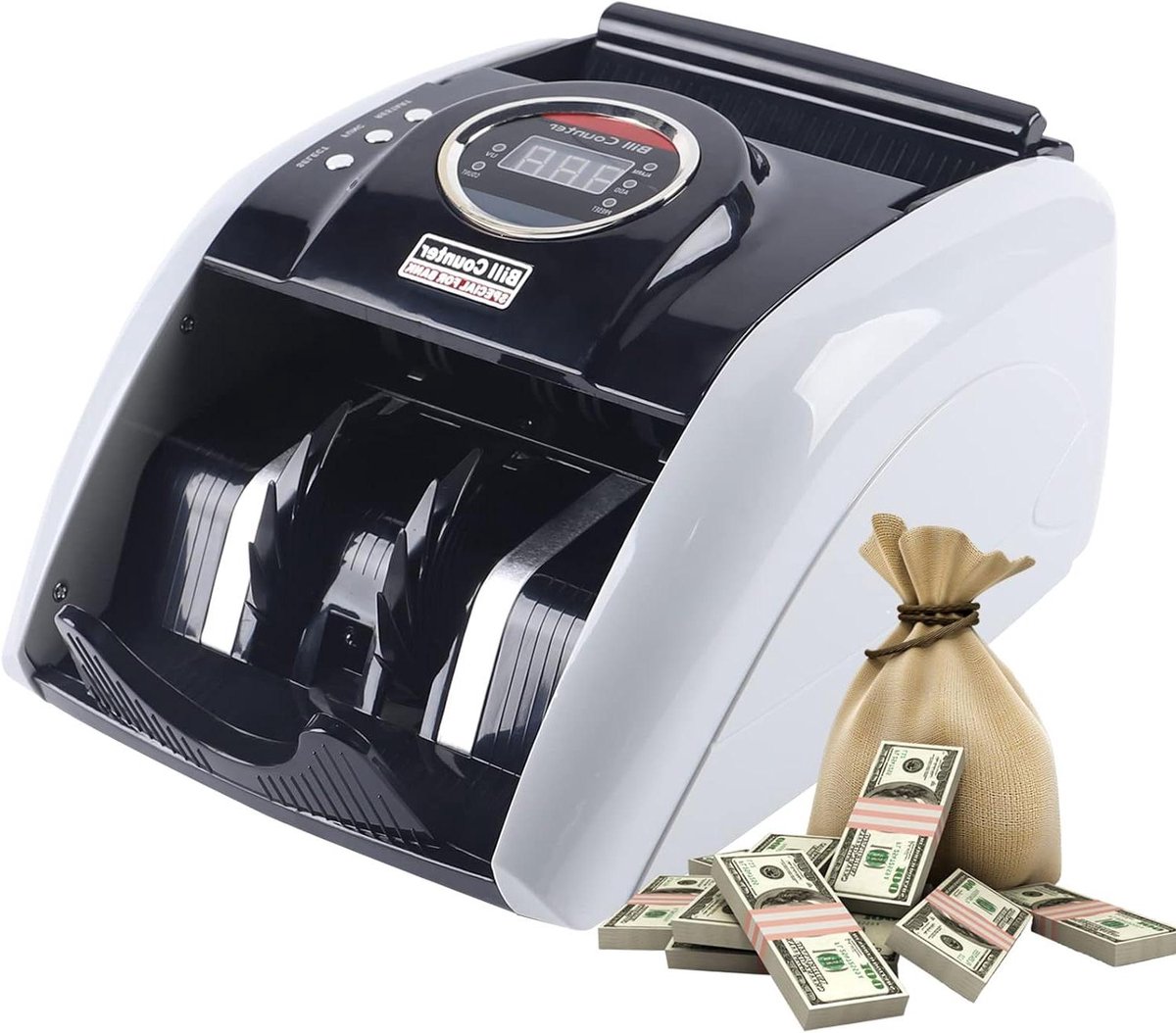 Geldtelmachine - Bankbiljet Tellers - Geld Tellen - Hoge Snelheid - 900 Vel/Min - Wit