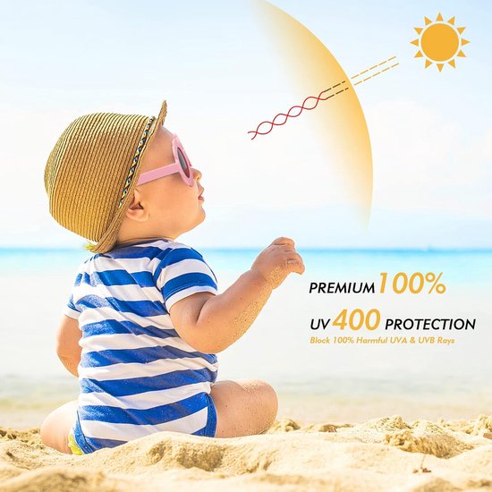 Zonnebril Baby met Bandje UV400 Gepolariseerd Silicone Frame voor Jongens en Meisjes van Merkloos — afbeelding 4