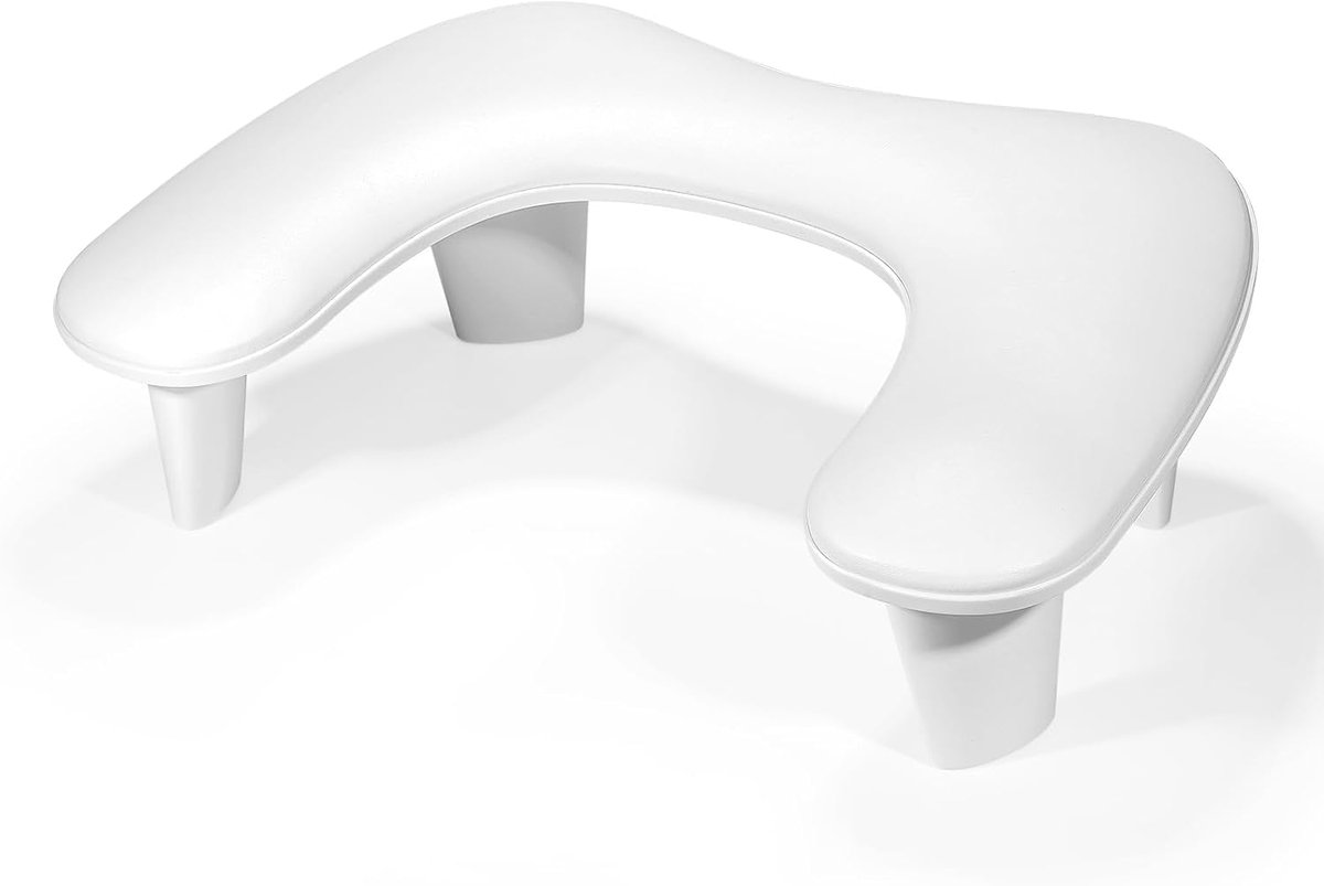 armsteun handkussen: lederen nagelstandaard nagelhandsteun - wit manicure-kussen armsteun voor nagels - antislip voetkussen voor nagelkunstsalon