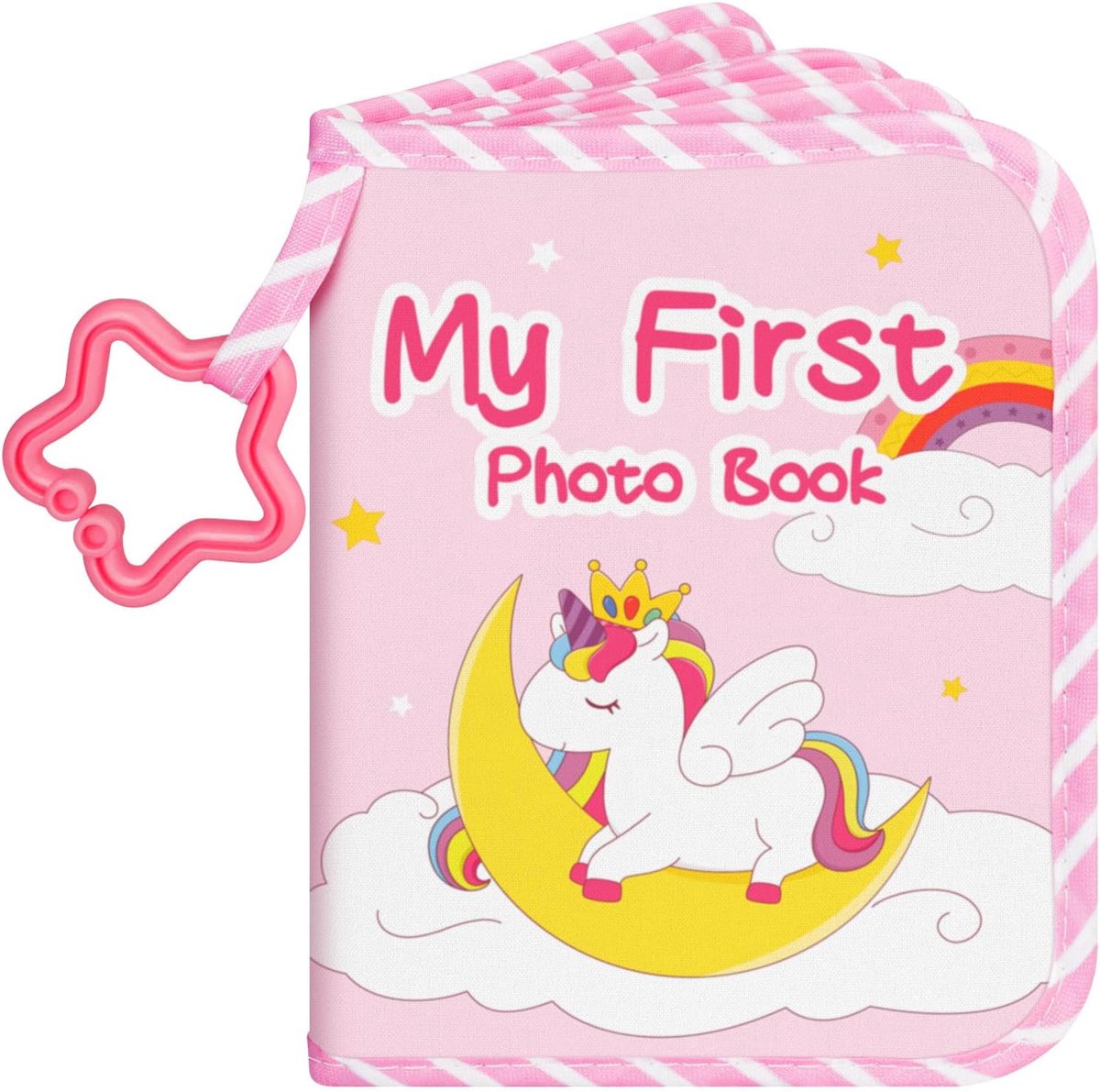 Babyfotoalbum voor 17 foto's in het formaat 10x15cm, My First Zacht