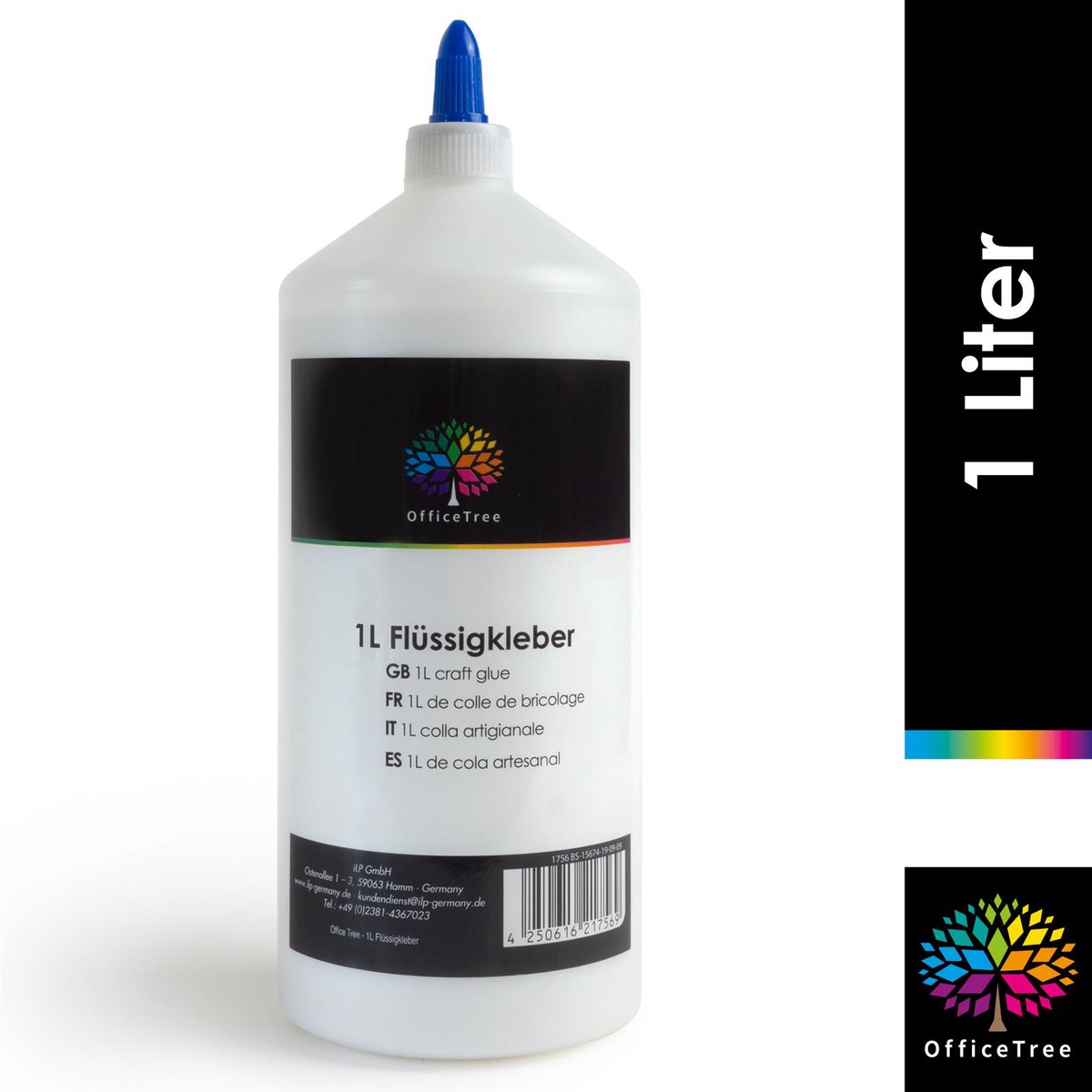OfficeTree Bastelkleber 1 Liter - Transparent Trocknend