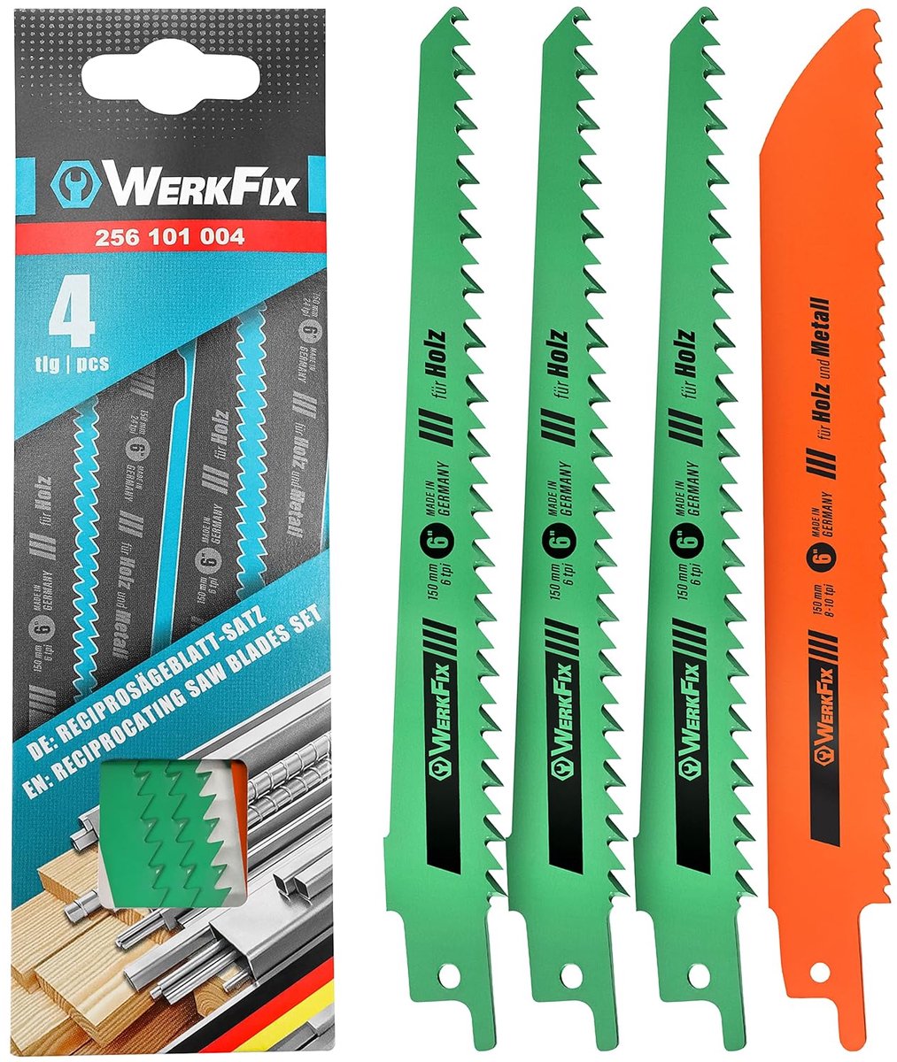 Decoupeerzaagbladen set 4 stuks - 150 mm - Bi-metaal en HCS - Ideaal voor hout en metaal - ShopVlot