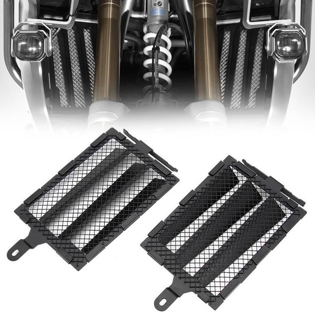 Radiator Grille Bescherming - Motor Grille Cover - Motor Beschermen - Dubbele Bescherming - 28.5 cm - Zwart
