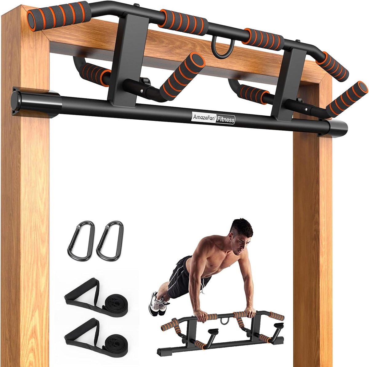 SnelShoppen - Ergonomische Pull-up Bar met Verbeterde Grip, Fitness Chin-up Frame voor Thuis Gymnastiek, Multifunctioneel en Makkelijk te Installeren