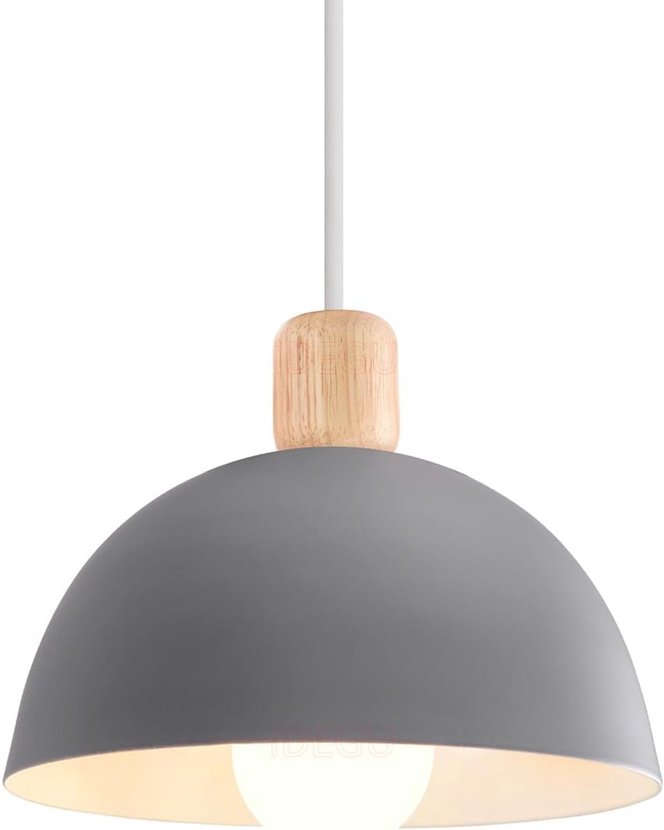 Kroonluchter set van 2 - retro stijl - grijze metalen hanglamp - perfect voor slaapkamer en eetkamer - SnelShoppen
